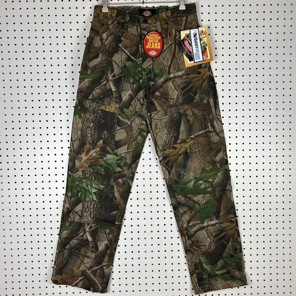 Dickies Mens 30x30 Realtree Camo Double Knee Hunting Jeans Deadstock 90s Cargo